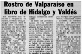 Rostro de Valparaíso en libro de Hidalgo y Valdés