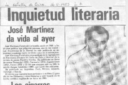 José Martínez da vida al ayer