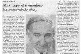 Ruiz Tagle, el memorioso