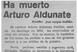 Ha muerto Arturo Aldunate