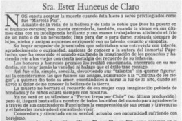 Ester Huneeus de Claro