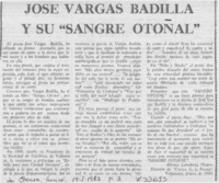 José Vargas Badilla y su "Sangre otoñal"