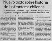 Nuevo texto sobre historia de las fronteras chilenas.