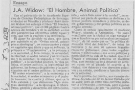 J. A. Widow, "El hombre, animal político"