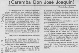 Caramba don José Joaquín!