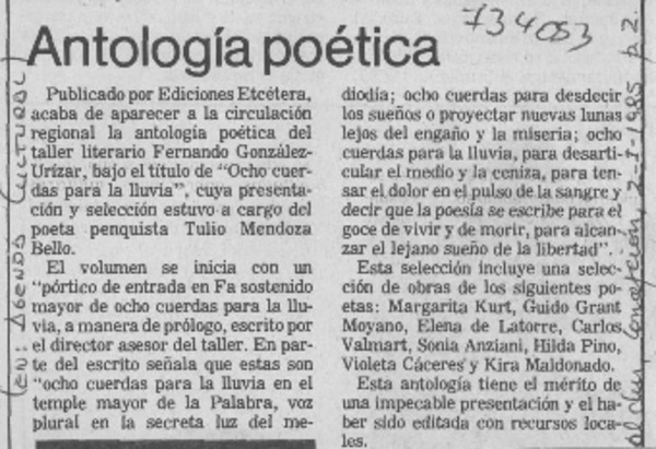 Antología poética.