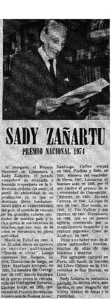 Sady Zañartu.