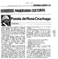 Poesía de Rosa Cruchaga