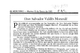 Don Salvador Valdés Morandé.