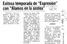 Exitosa temporada de "Expresión" con "Alamos en la azotea".