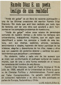 Ramón Díaz E. un poeta testigo de una realidad