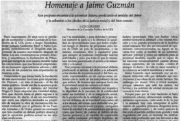 Homenaje a Jaime Guzmán