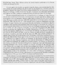 Ultimos escritos de interés histórico publicados en La Revista Católica de Santiago de Chile