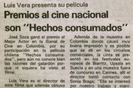 Premios al cine nacional Hechos Consumados.
