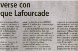 Converse con Enrique Lafourcade