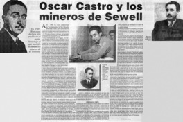 Oscar Castro y los mineros de Sewell