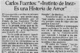 Carlos Fuentes: "<<Instinto de Inez>> es una historia de amor".