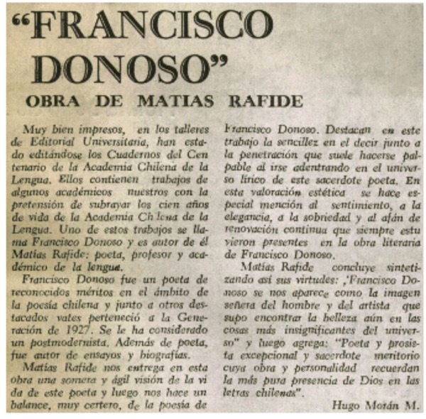 "Francisco Donoso"