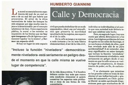 Calle y democracia : [entrevistas]