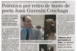 Polémica por retiro de busto de poeta Juan Guzmán Cruchaga