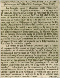 Hernán Galvéz G.:"La gaviota de la ilusión"