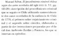 El procedimiento criminal chileno según dos autos acordados del siglo XVIII