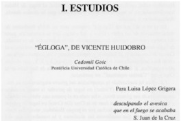 "Egloga", de Vicente Huidobro