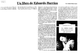 Un libro de Eduardo Barrios