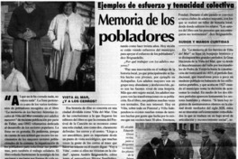 Memoria de los pobladores