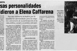Diversas personalidades despidieron a Elena Caffarena.
