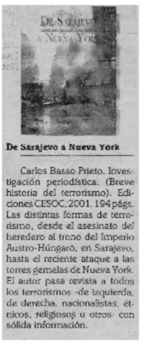 De Sarajevo a Nueva York.