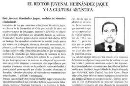 El rector Juvenal Hernández Jaque y la cultura artística
