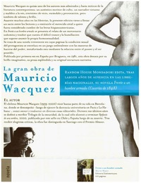 La gran obra de Mauricio Wacquez.