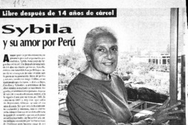 Sybila y su amor por Perú: [entrevistas]