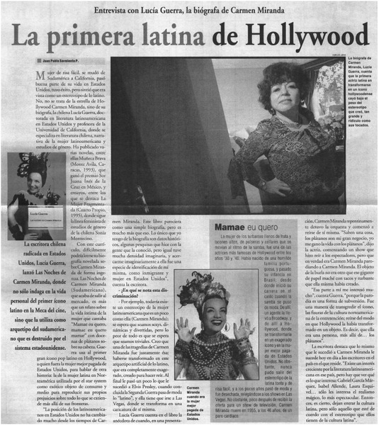 La primera latina de Hollywood: [entrevistas]