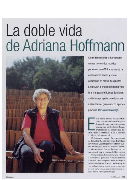 La doble vida de Adriana Hoffmann : [entrevistas]