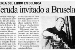 Neruda invitado a Bruselas.