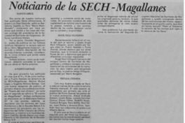 Noticiario de la SECH-Magallanes.