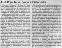 José Rojo Jeria, poeta e historiador.