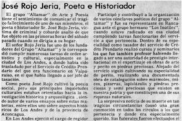 José Rojo Jeria, poeta e historiador.