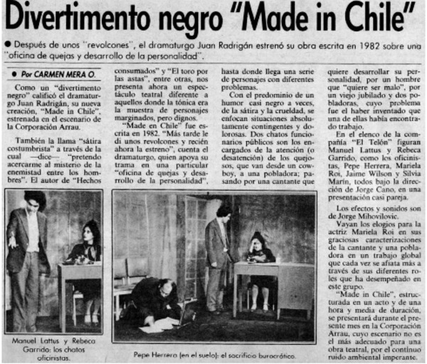 Divertimiento negro "Made in Chile"
