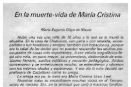 En la muerte-vida de María Cristina