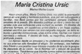 María Cristina Ursic