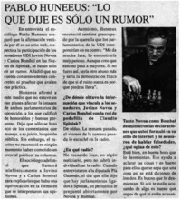 Pablo Huneeus: "lo que dije es sólo un rumor" :_ [entrevistas]