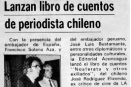 Lanzan libro de cuentos de periodista chileno.