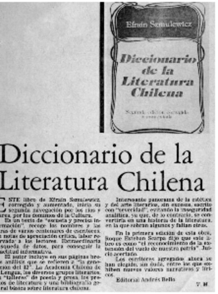 Diccionario de la literatura chilena