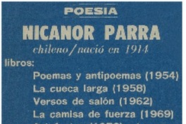 Nicanor Parra.