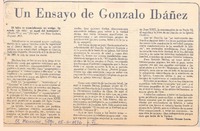 Un ensayo de Gonzalo Ibáñez