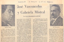 José Vasconcelos y Gabriela Mistral
