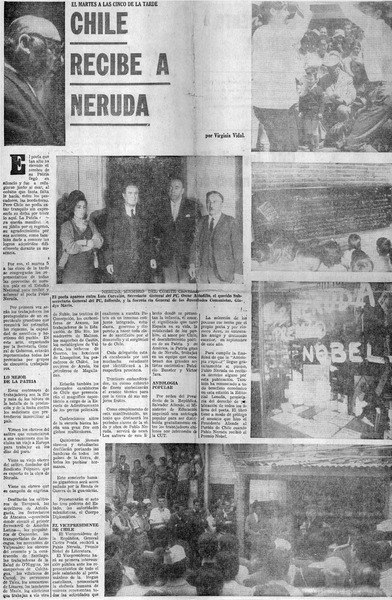 Chile recibe a Neruda